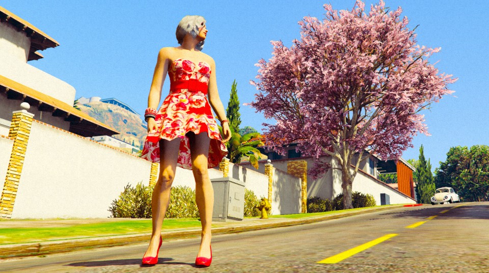 We talked under these cherry blossoms. by GypsyLou in Grand Theft Auto
